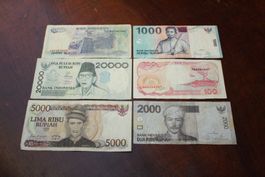 Indonesie lot 6 billets