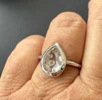 Silberring mit Zirkonia, Gr 57