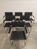 Lot de 6 fauteuils cantilever – style Marcel Breuer
