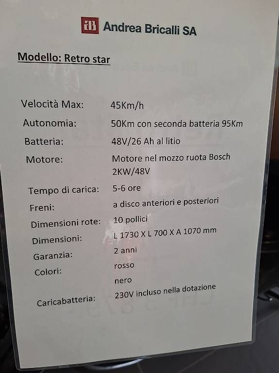 Veicoli elettrici: UGBEST Retro Star – Usato da Coldrerio venduto da ven_v7yp 5