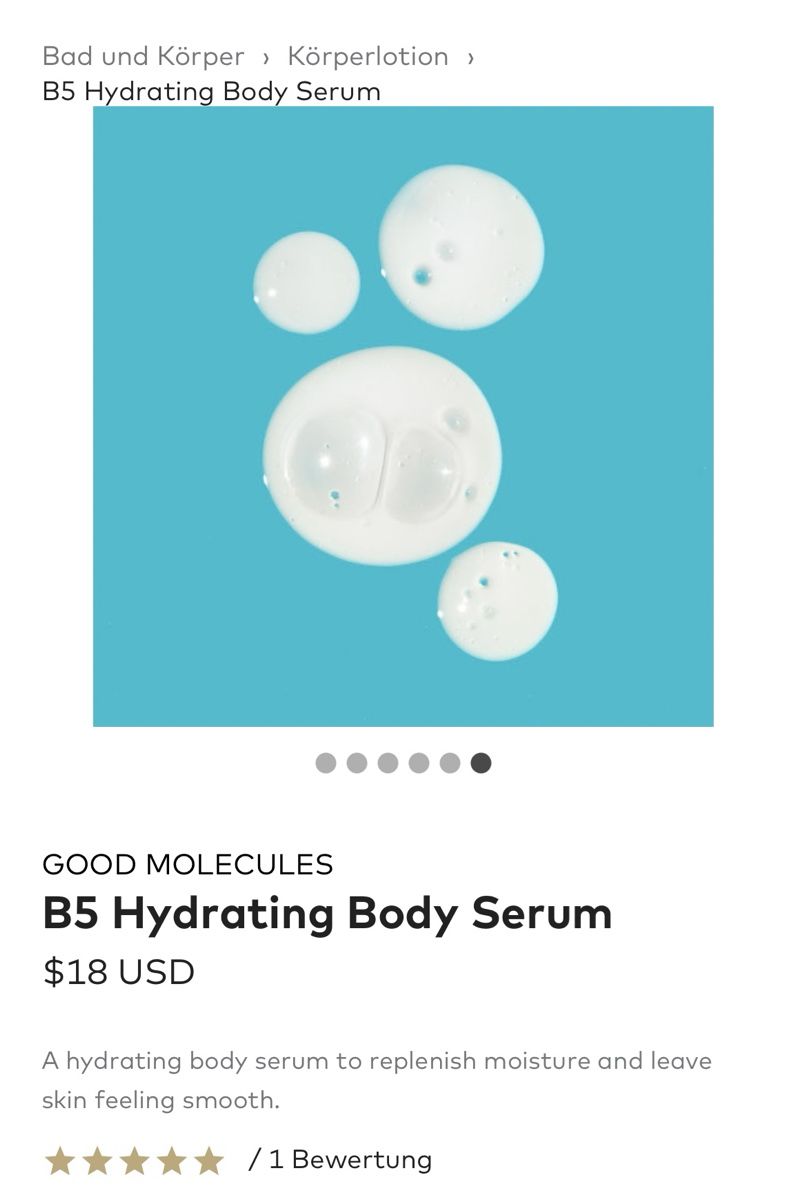 Feuchtigkeitspflege: GOOD MOLECULES B5 Hydrating Body Serum 200ml..  Neu – Neu und originalverpackt aus Zürich von deruja 7