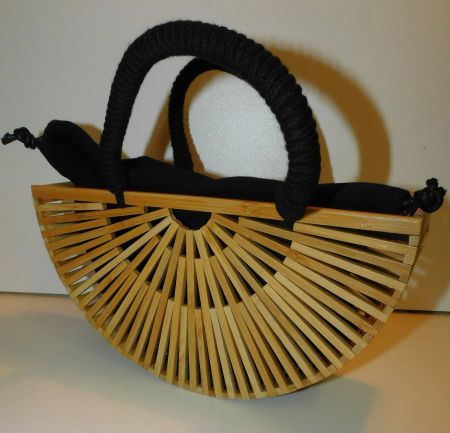 Handtasche Umhängetasche Neu Holz Bambus Umhänge- Handtasche