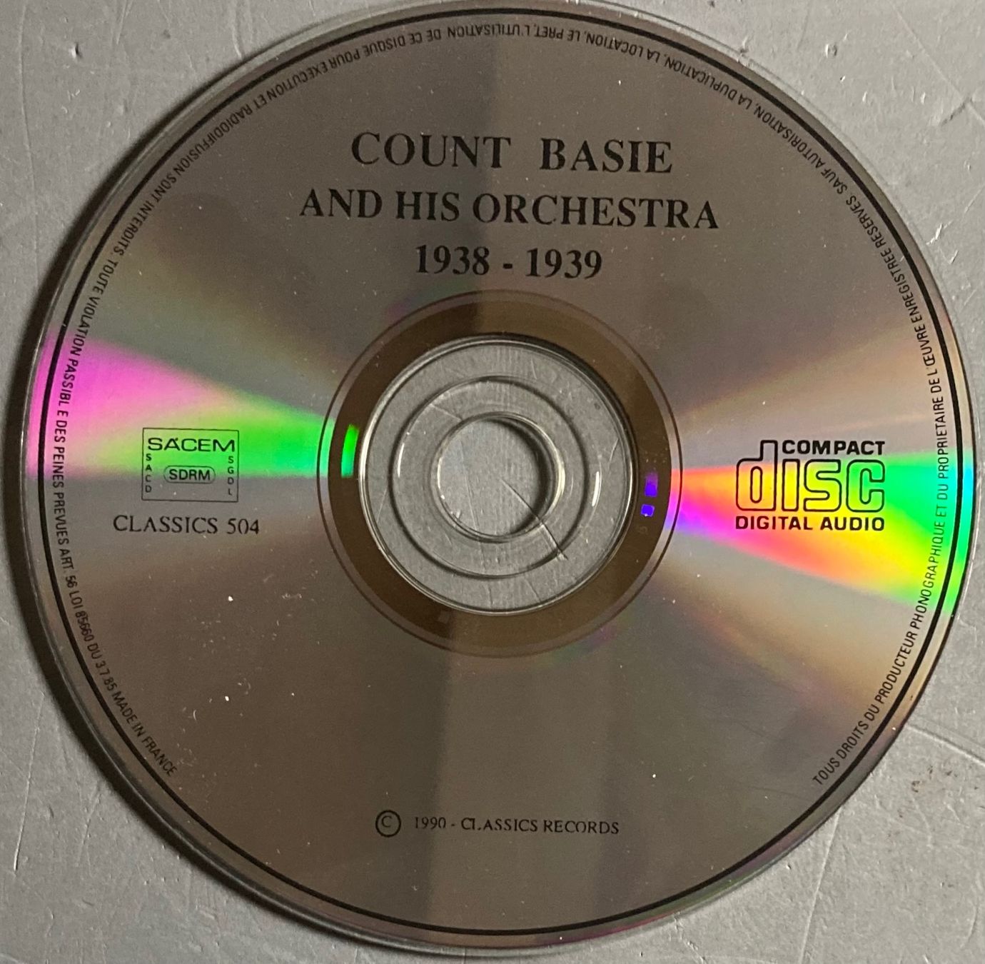 Schallplatten: COUNT BASIE AND HIS ORCHESTRA - 1938-1939 – Gebraucht aus Poliez-Pittet von Newtown-Records 2
