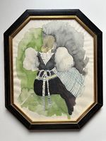 Bild Aquarell Zuger Tracht