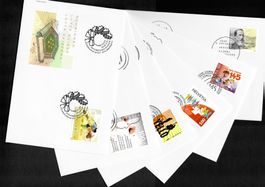 2016 Lot mit 6 FDC Sonderausgaben mit Ersttagsstempel