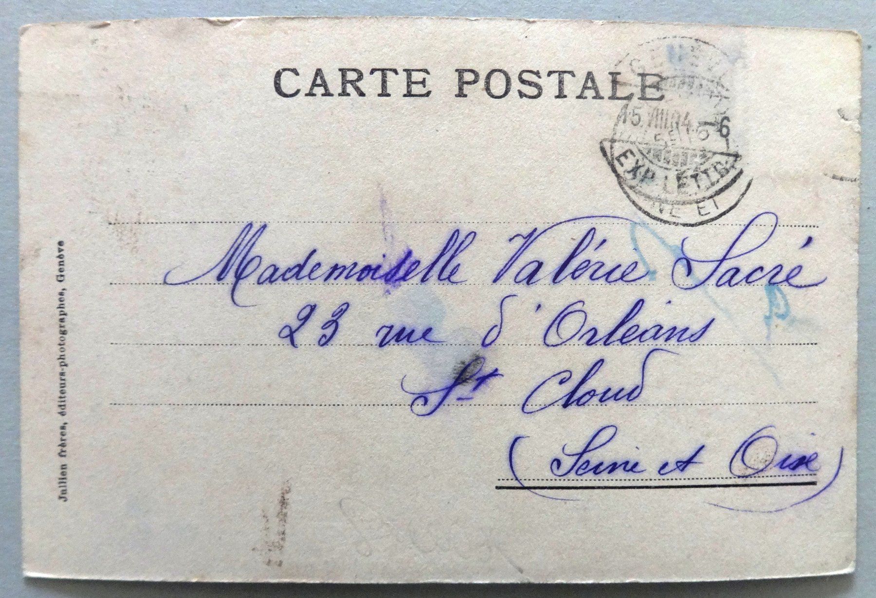Cartes postales: Genève - Le Jet d' eau de 90 m. – Défectueux à Fétigny par Billy2miny 1