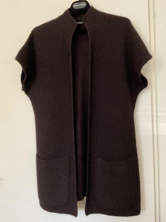 AKRIS 70% Kaschmir 30% Seide Luxus Strick Gilet Gr 38
