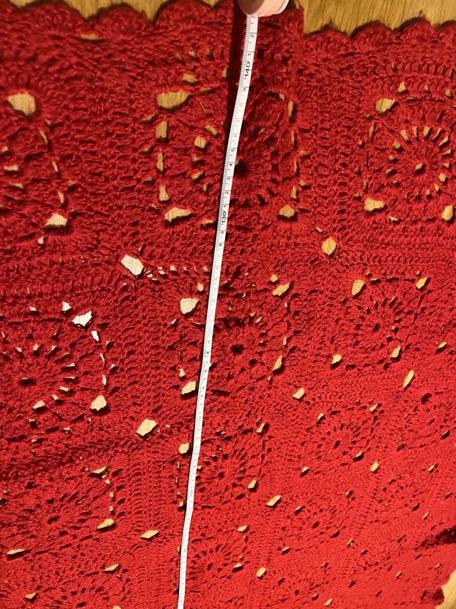 Coperte: Handgemachte Gehäkelte Decke, Rot Wolldecke Patchwork – Nuovo (secondo la descrizione) da Basel venduto da SimpleE 2