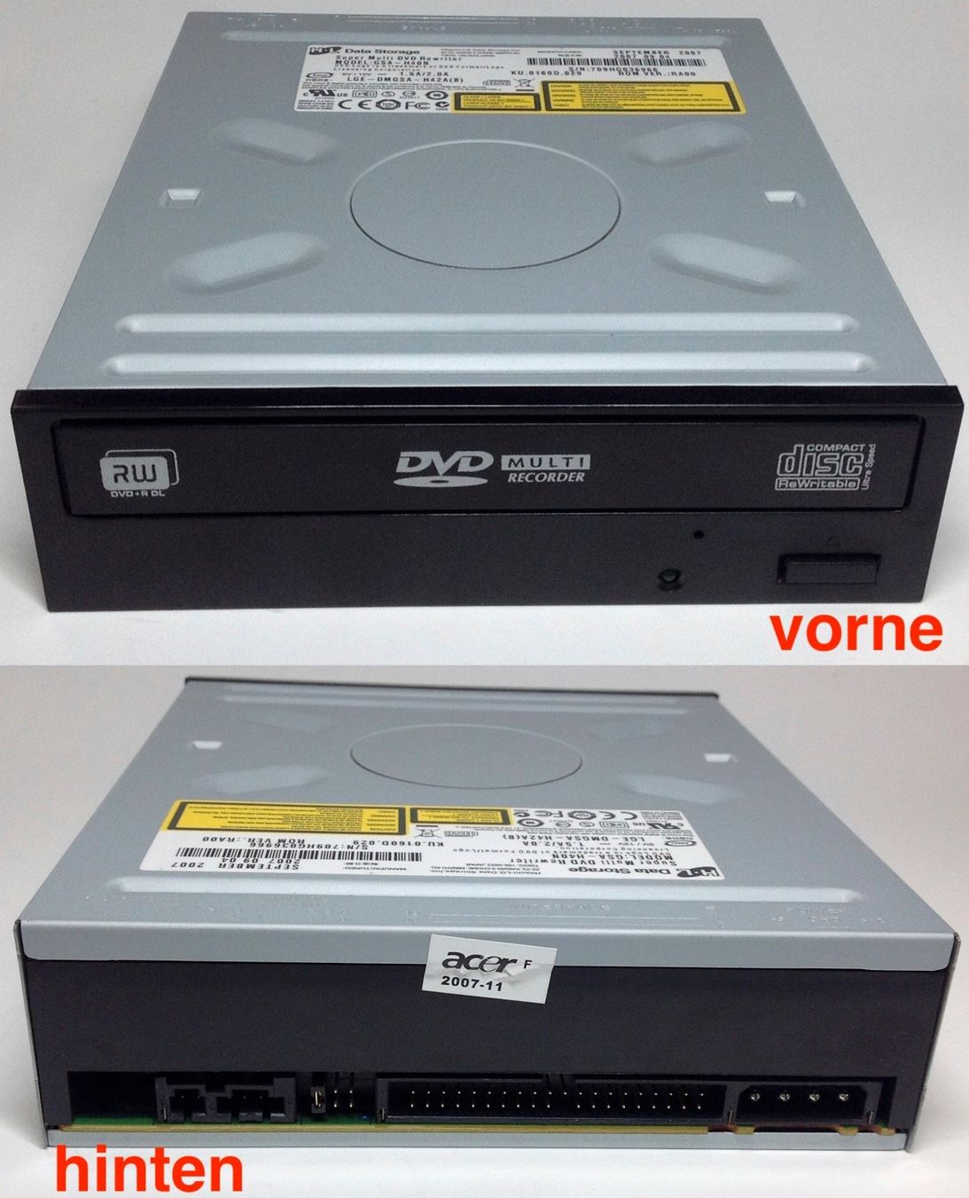Hitachi Sistemi audio & multimediali: Hitachi-LG Data Storage DVDRAM GSA-H40N Super Multi – Usato da Reinach AG venduto da RiesenServicesGmbH