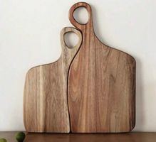 2 Holz Schneidebretter mit Griff, Neu, Top!