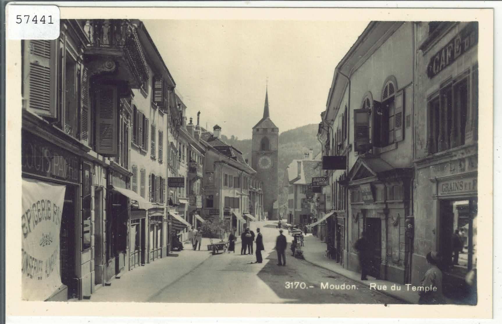 Ansichtskarten: Moudon - Rue de Temple - animee – Gebraucht aus Ettingen von Kartenplanet