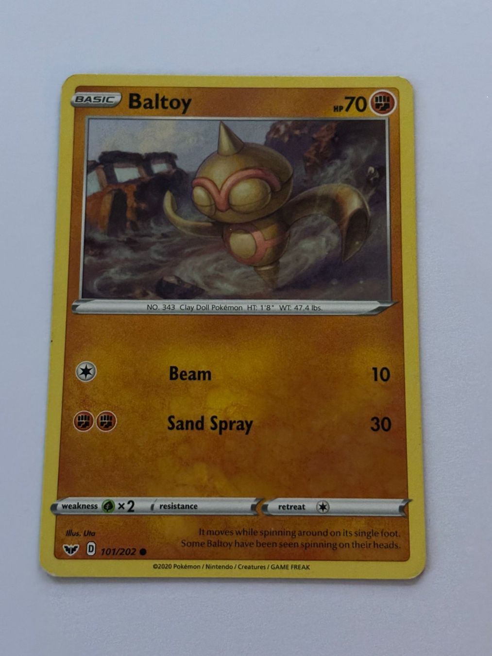 Pokémon Carte collezionabili: Pokemon-Karte Baltoy 101/202 – Usato da Herisau venduto da Seyashop1