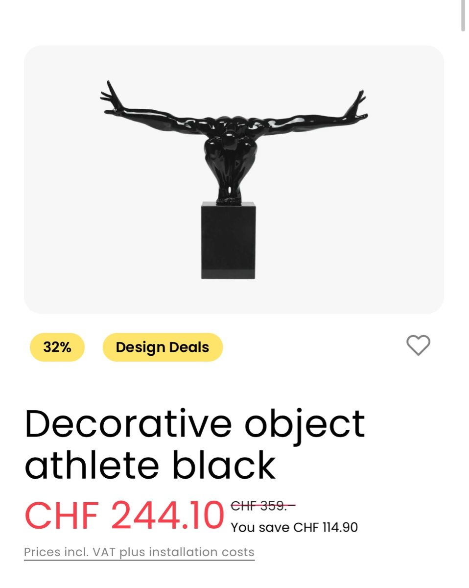 Sculture & Statue: Black Athlete Sculpture KARE design – Usato da Seuzach venduto da Wolf936 9