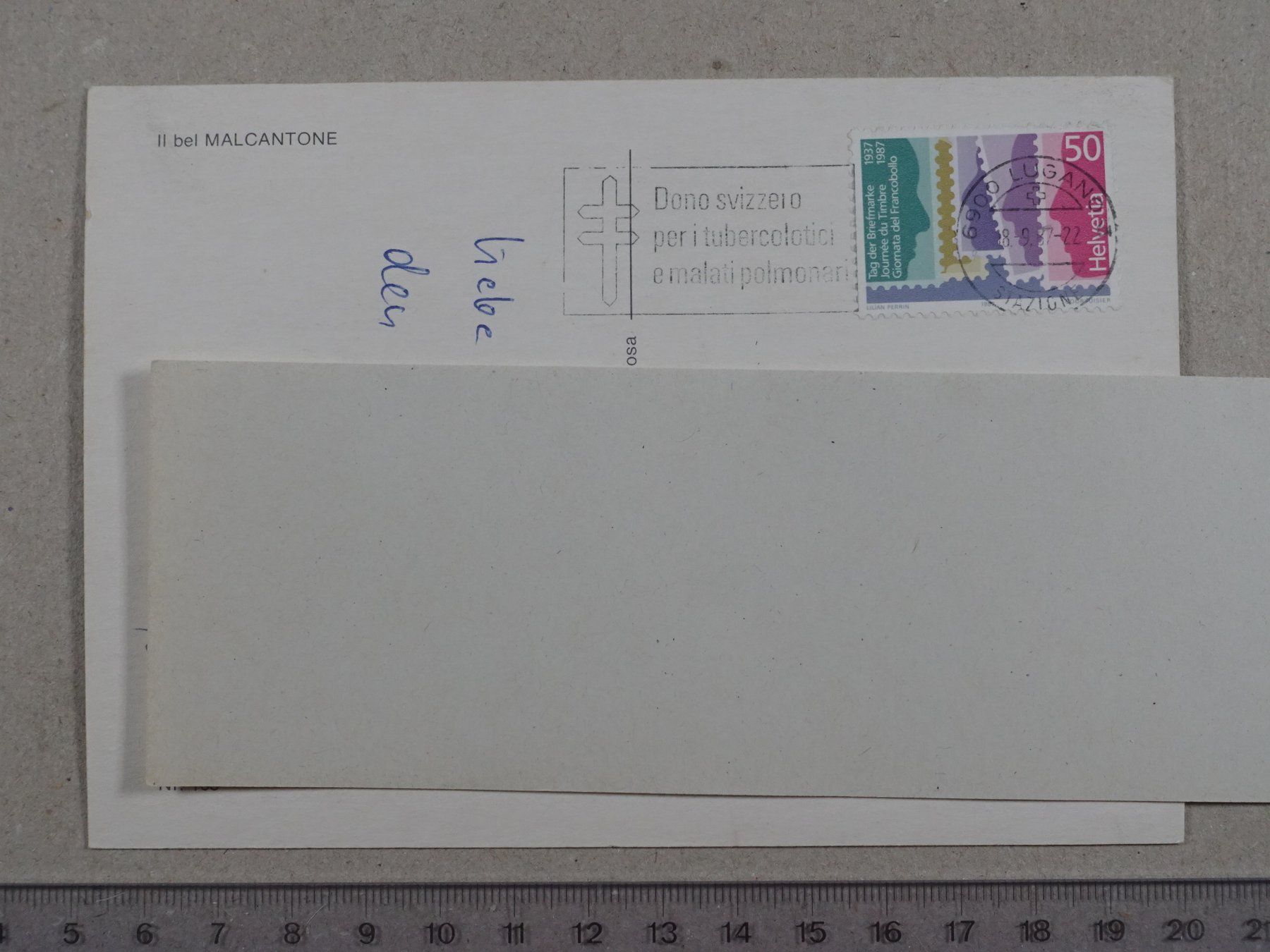 Ansichtskarten: Malcantone, 1987 – Gebraucht aus Lenzburg von fh1 1