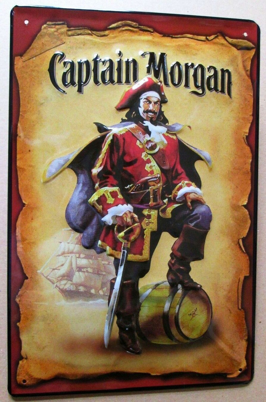 Insegne: Blechschild-CAPTIN MORGAN-PIRAT-HOCHFORM – Nuovo e nell'imballaggio originale da Rupperswil venduto da big-one-sale