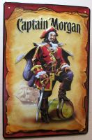 Blechschild-CAPTIN MORGAN-PIRAT-HOCHFORM