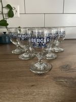 6 verres ballons Berger Blanc vintage