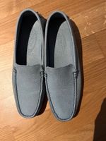 TOD'S Damen Mokassins hellblau Leder Grösse 38 guter Zustand