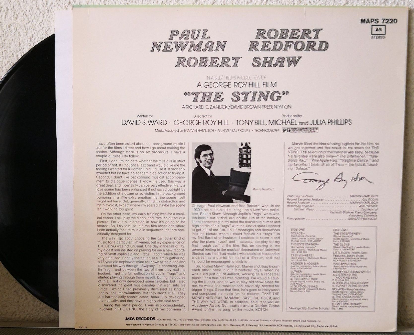 Dischi in vinile: The Sting / Der Clou - Scott Joplin - LP – Usato da Greifensee venduto da scharmant 1