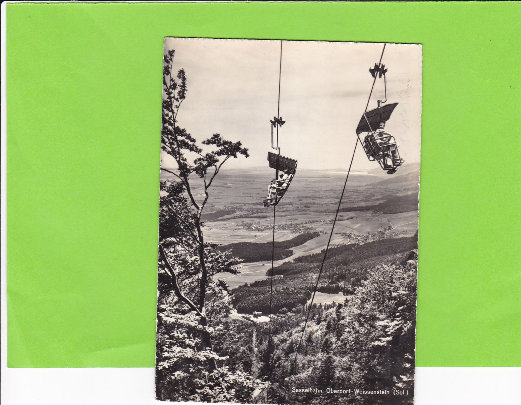 Cartoline postali: Sesselbahn Oberdorf-Weissenstein – Usato da St. Peterzell venduto da neckertal