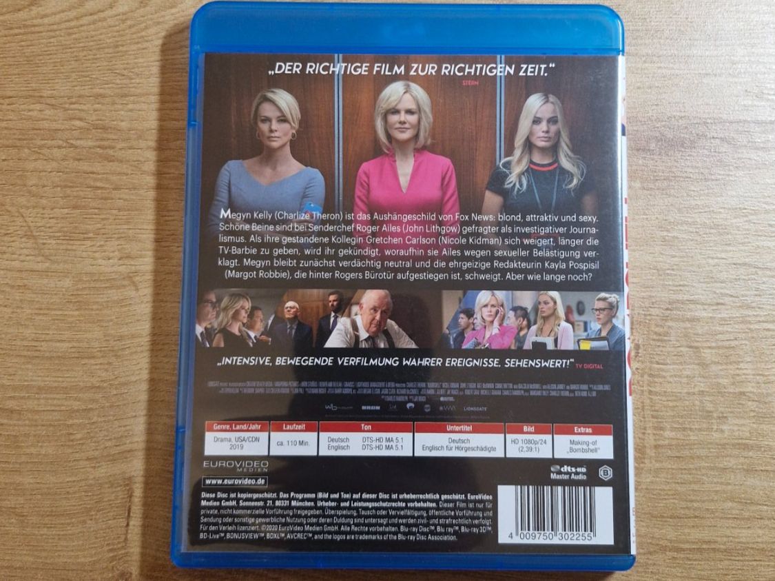 Alle DVDs: Bombshell - Das Ende des Schweigens (2019) Bluray – Gebraucht aus Pfungen von Whitie 1
