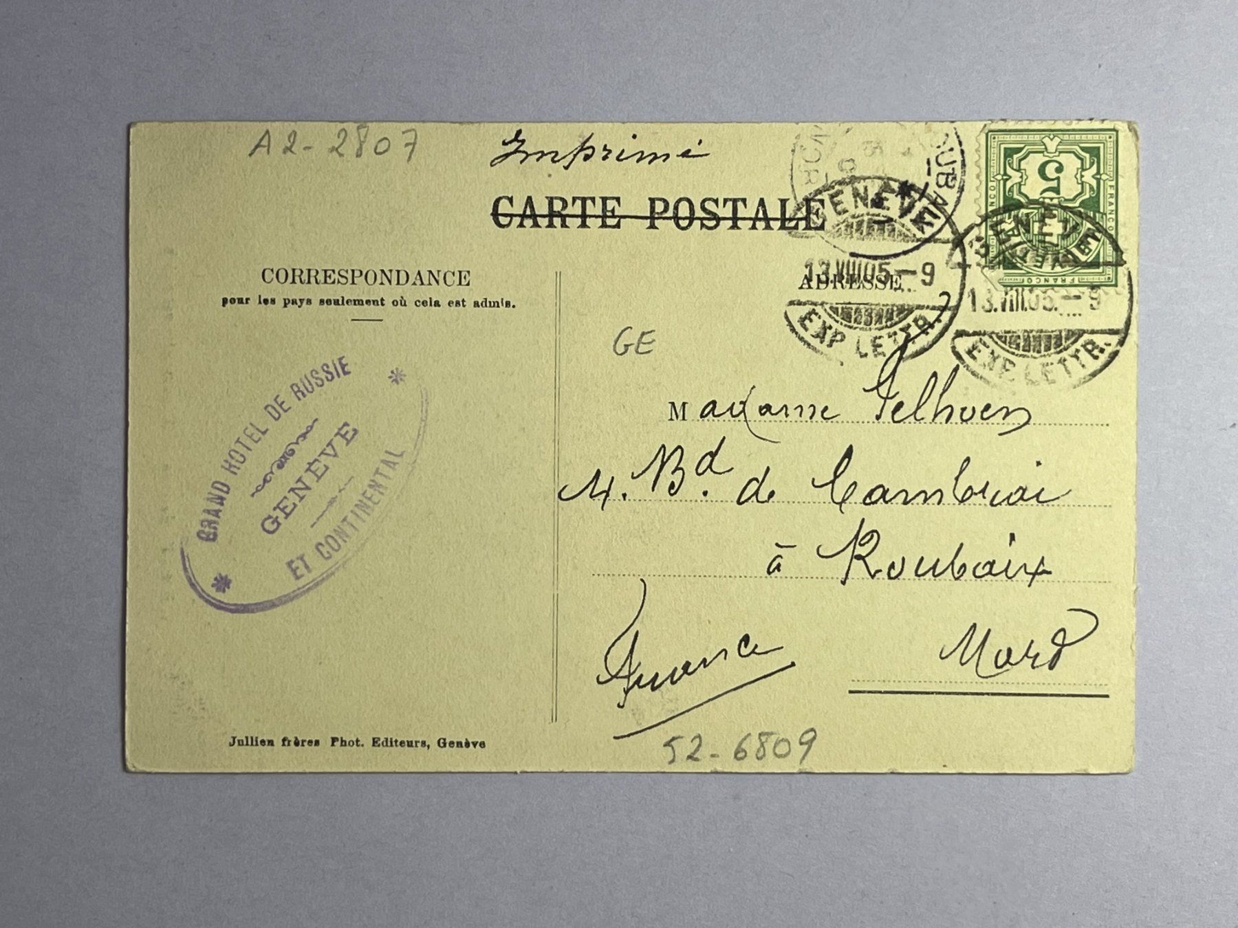 Cartoline postali: Genève, Monument Brunswick – Usato da Steg VS venduto da danwer74 1