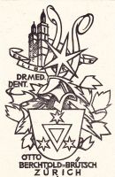 Ex-libris héraldique Dr.med. dent. Berchtold-Brütsch Zurich