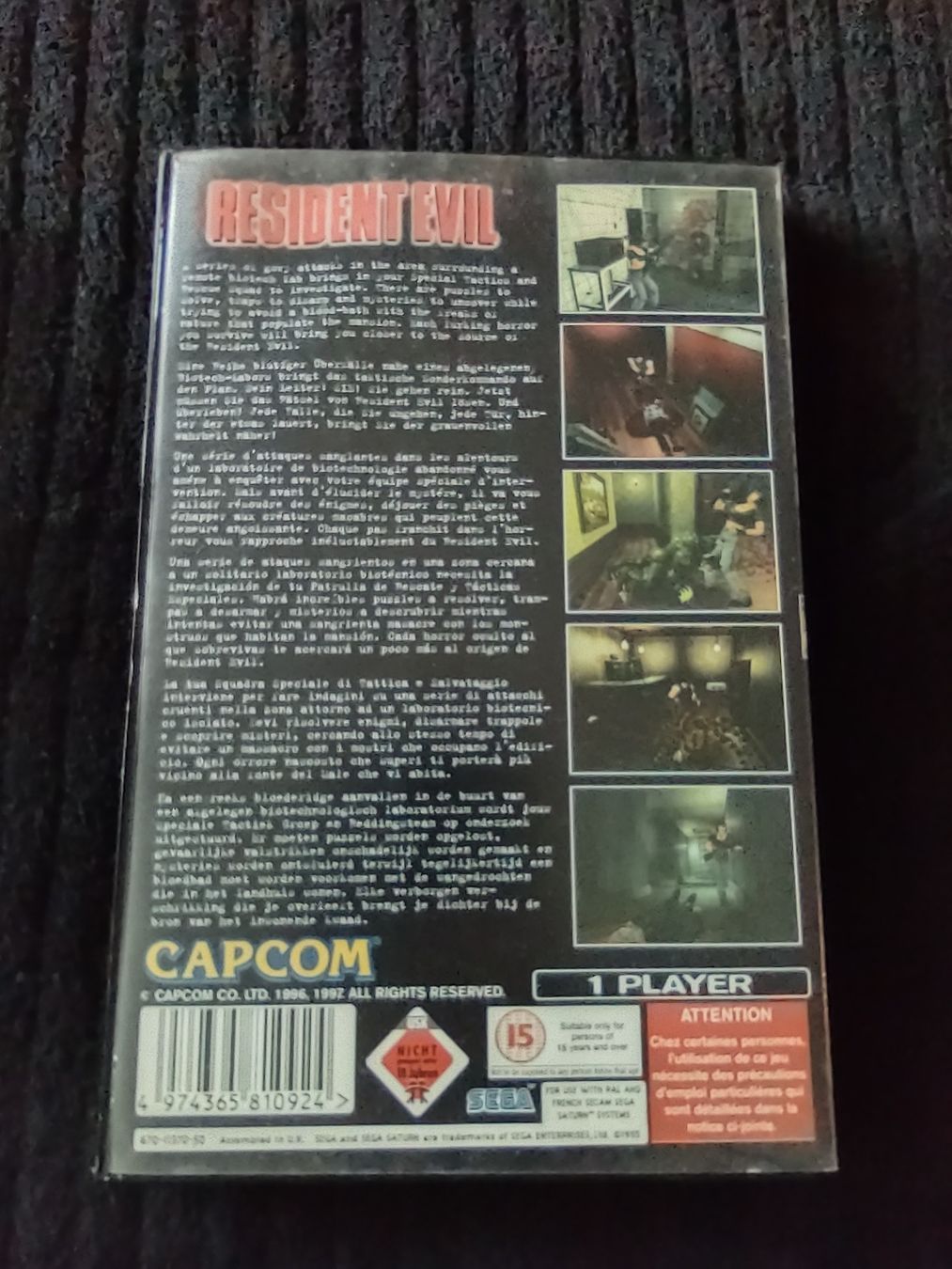 Sega Giochi: Sega Saturn - Resident evil – Usato da Fribourg venduto da PastGame 1