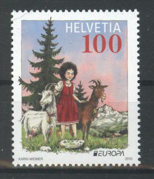 Alle Briefmarken: 2010, Europa Kinderbuch Heidi ** – Gebraucht aus Willisau von Vollstempel