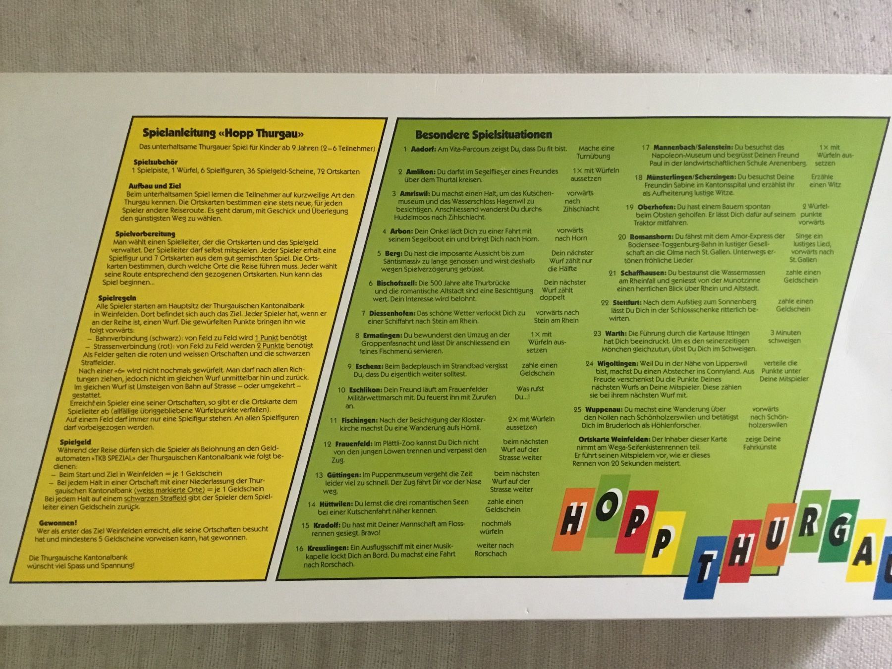 Giochi: Spiel Hopp Thurgau – Nuovo (secondo la descrizione) da Diessenhofen venduto da quinto9 3