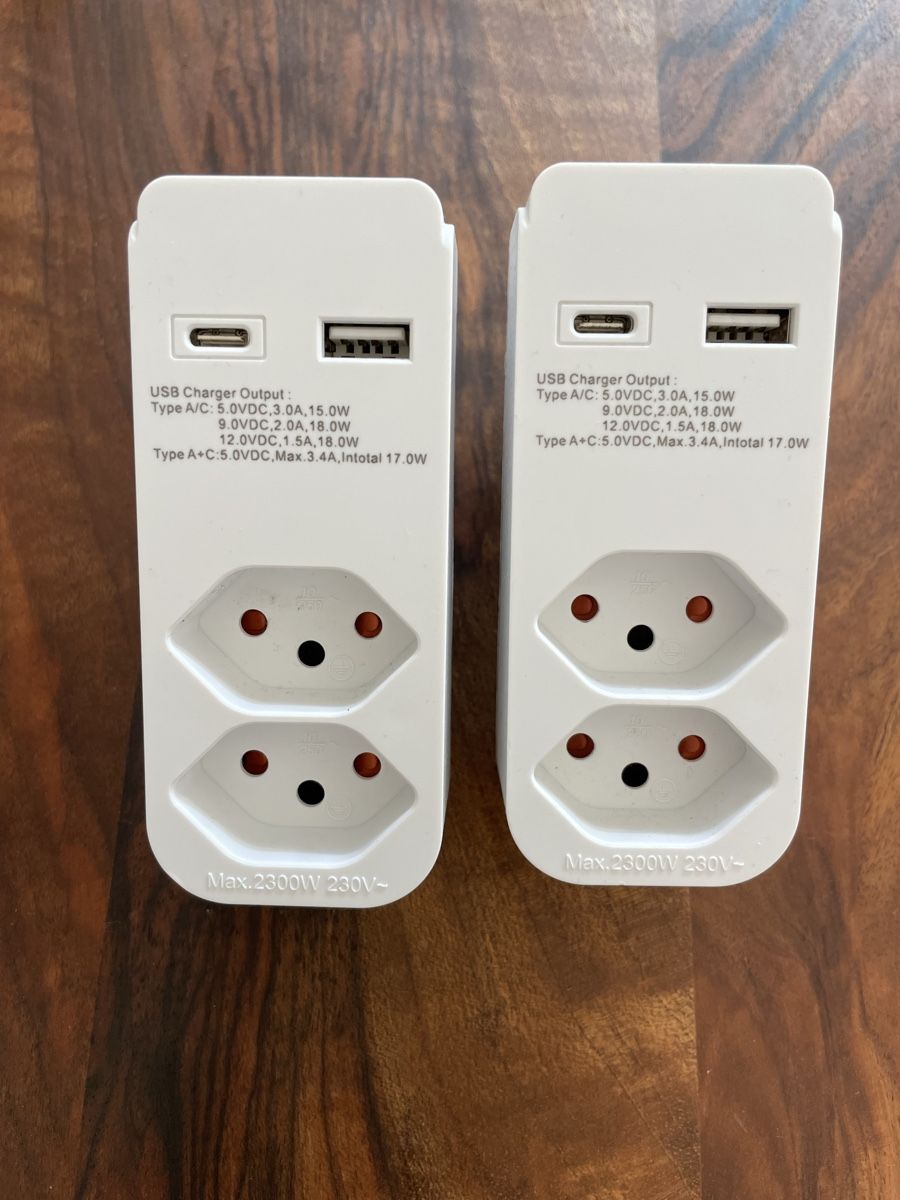 Unità & Adattatore: 2x Steckdosenadapter mit USB Typ-C und A weiss – Usato da Bern venduto da ta_no_k