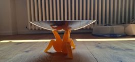 Fruchtschale Metall orange Füsse ø 30cm