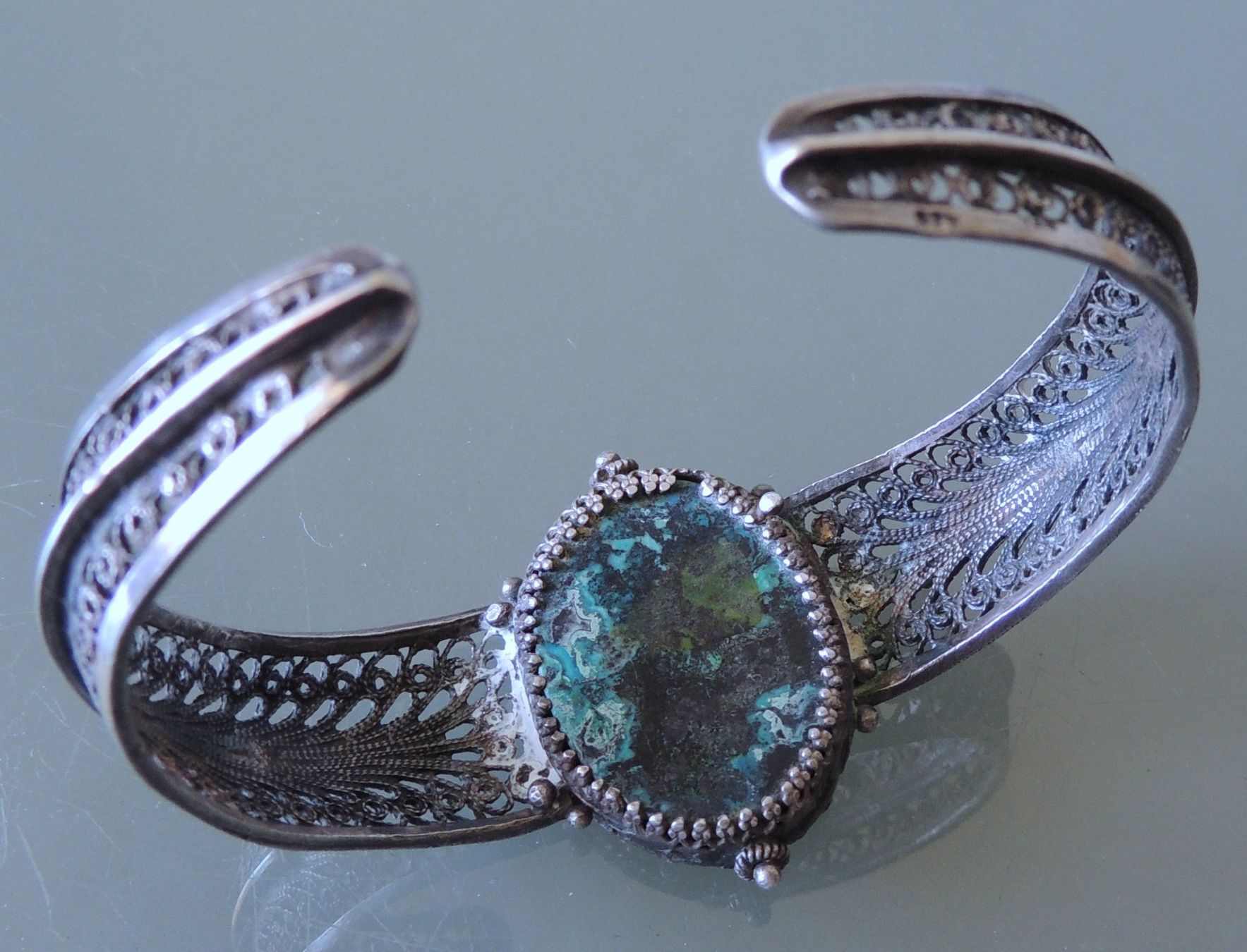 Armbänder & -reifen: Chrysokoll Silber 925 Armspange – Gebraucht aus Waldenburg von schaller707 5