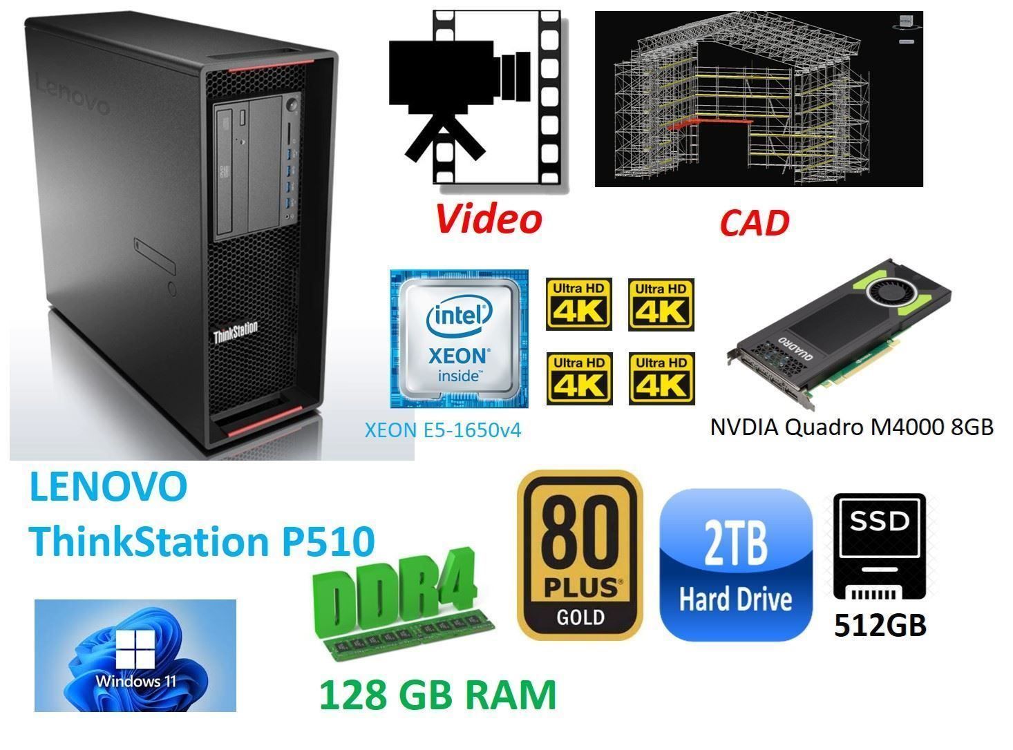 Lenovo PCs: Lenovo P510 Thinkstation PC 128GB CAD – Gebraucht aus Meggen von bigrother_martin 1