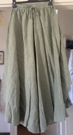 PANTALONS WIDE EN LIN! M SOLDES DE FIN DE SAISON