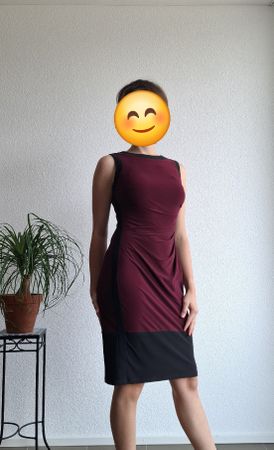 Kleid Lauren Ralph Lauren bordeaux/schwarz Gr. 4/ S-M