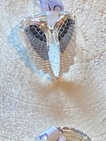 Fingerring Damen,Engelsflügel-Blau-Silber