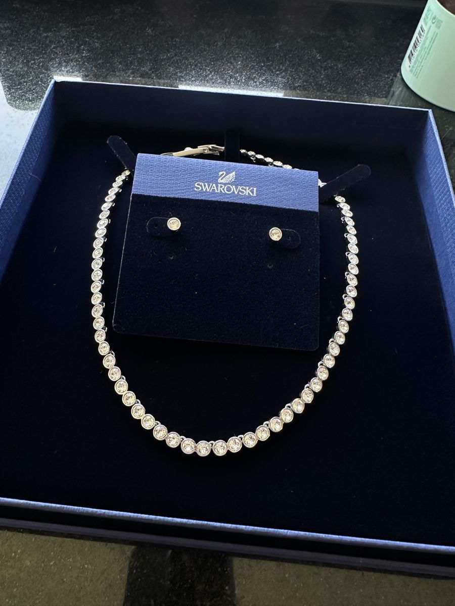 Swarovski Catenine: Swarovski Tennis Collier Set – Usato da Bern venduto da Shininglove 1