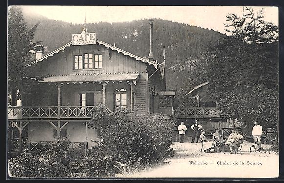 Cartoline postali: AK Vallorbe, Chalet de la Source – Usato da Berlin venduto da bartko-reher