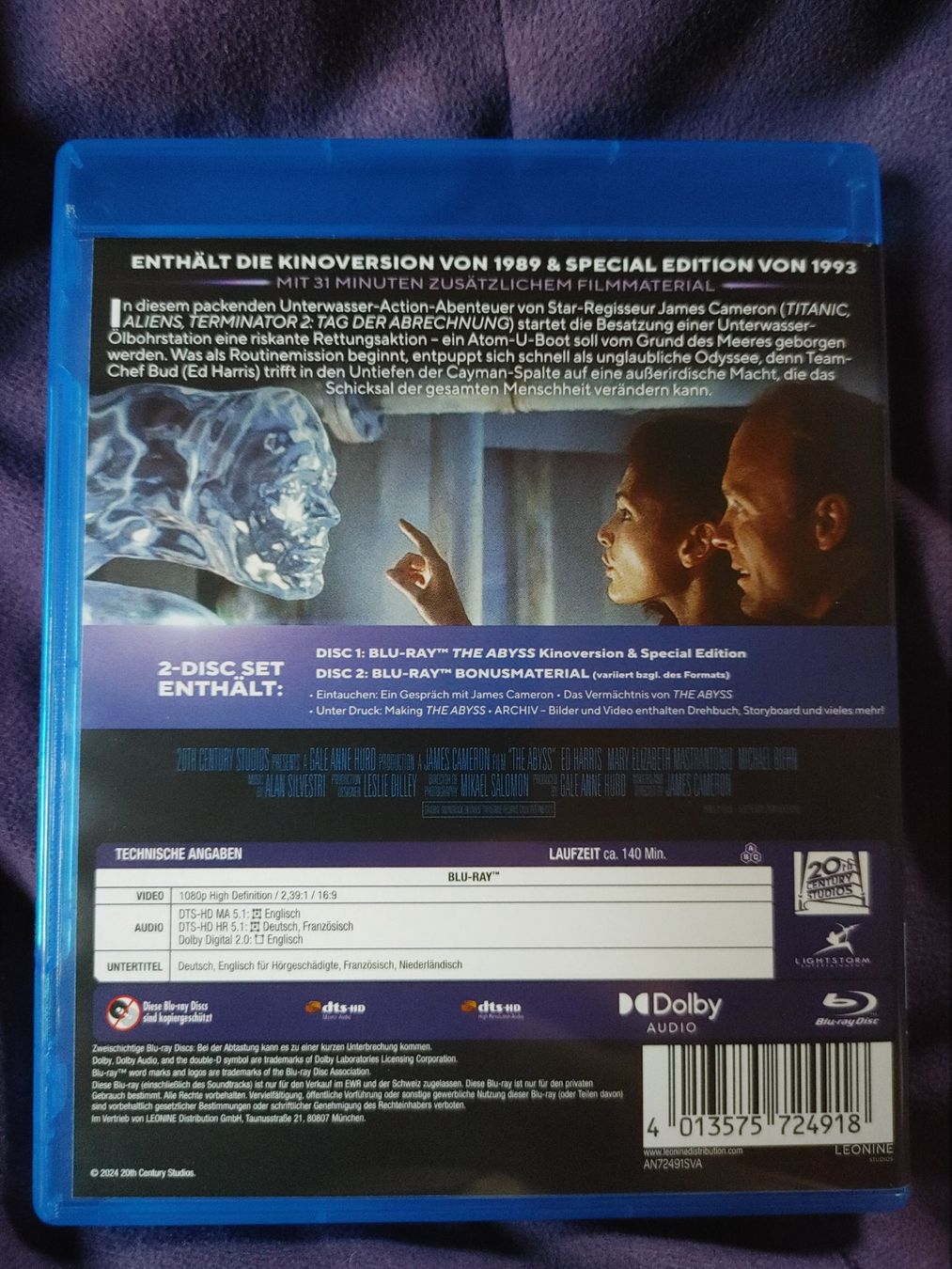 Tous les DVDs: The Abyss (Release 2024) - Blu Ray – D'occasion à Ibach par FinrodTaralom 3
