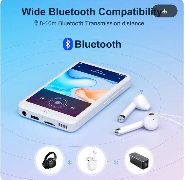 Lettore multimediale portatile: 4" MP3-MP4-Player Bluetooth WLAN Lautsprechern E-Book – Nuovo e nell'imballaggio originale da Genève venduto da Top-Trend 6