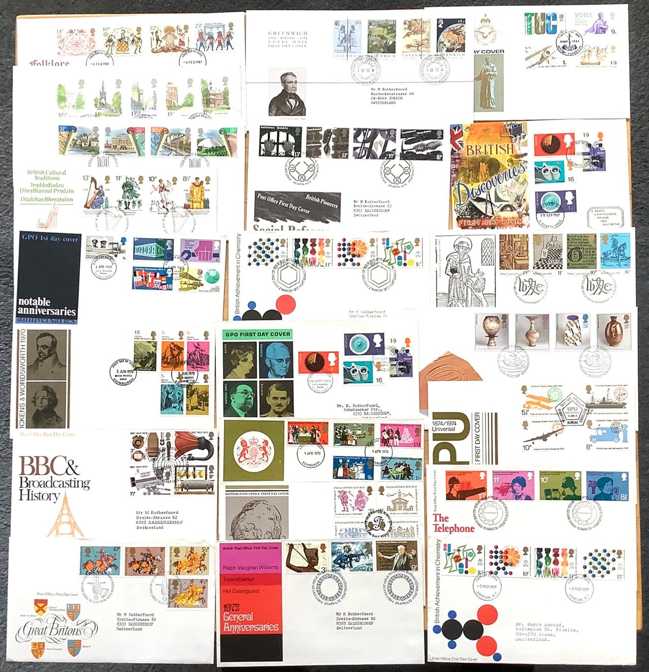 Tutti i francobolli: 1967 - 1987 - 22 FDC  Grossbritannien Kompl. Sätze – Nuovo (secondo la descrizione) da Liestal venduto da Pep3