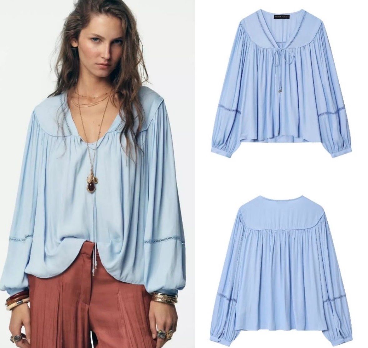Zara Camicette: Zara Bluse Himmelblau – Nuovo (secondo la descrizione) da Uetikon am See venduto da sop_2ylg