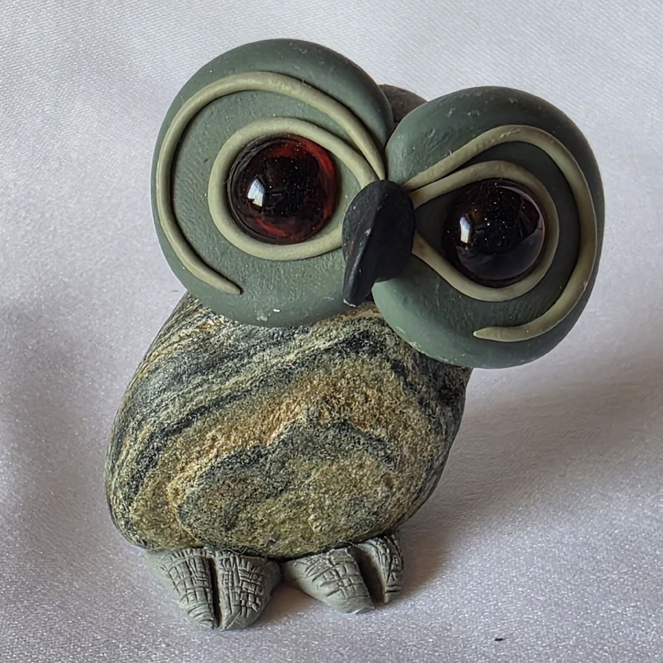 Figuren: Eule Figur Naturstein Handgemacht einzigartig – Neu (gemäss Beschreibung) aus Rickenbach BL von nicole611