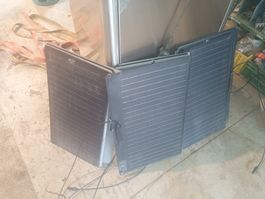 3x Solarmodul faltbar ecoflow 160 watt mit Kabeln gebraucht