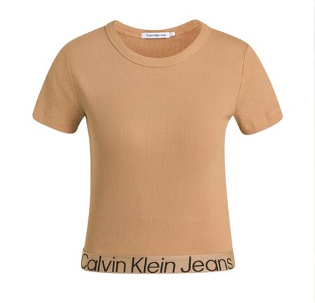 Calvin Klein Damen T-Shirt braun Gr. XS Neu