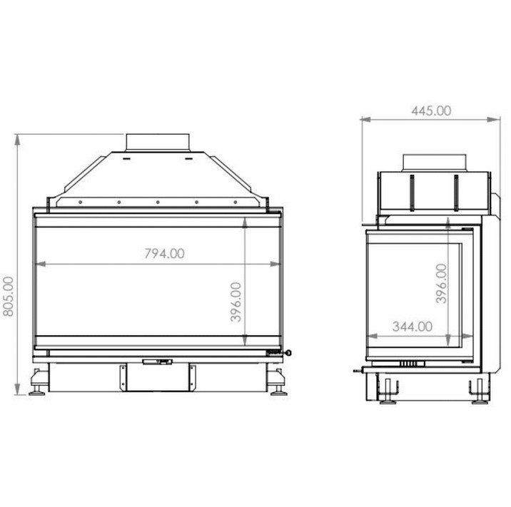 Cheminée: Foyer à bois Crystal 80 3D de A.Caminetti – Neu und originalverpackt aus Lausanne von UniDecoCasa 4