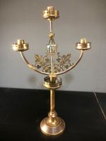 Kerzenständer mit Lilien & Wappen, Messing  Einzigartig
