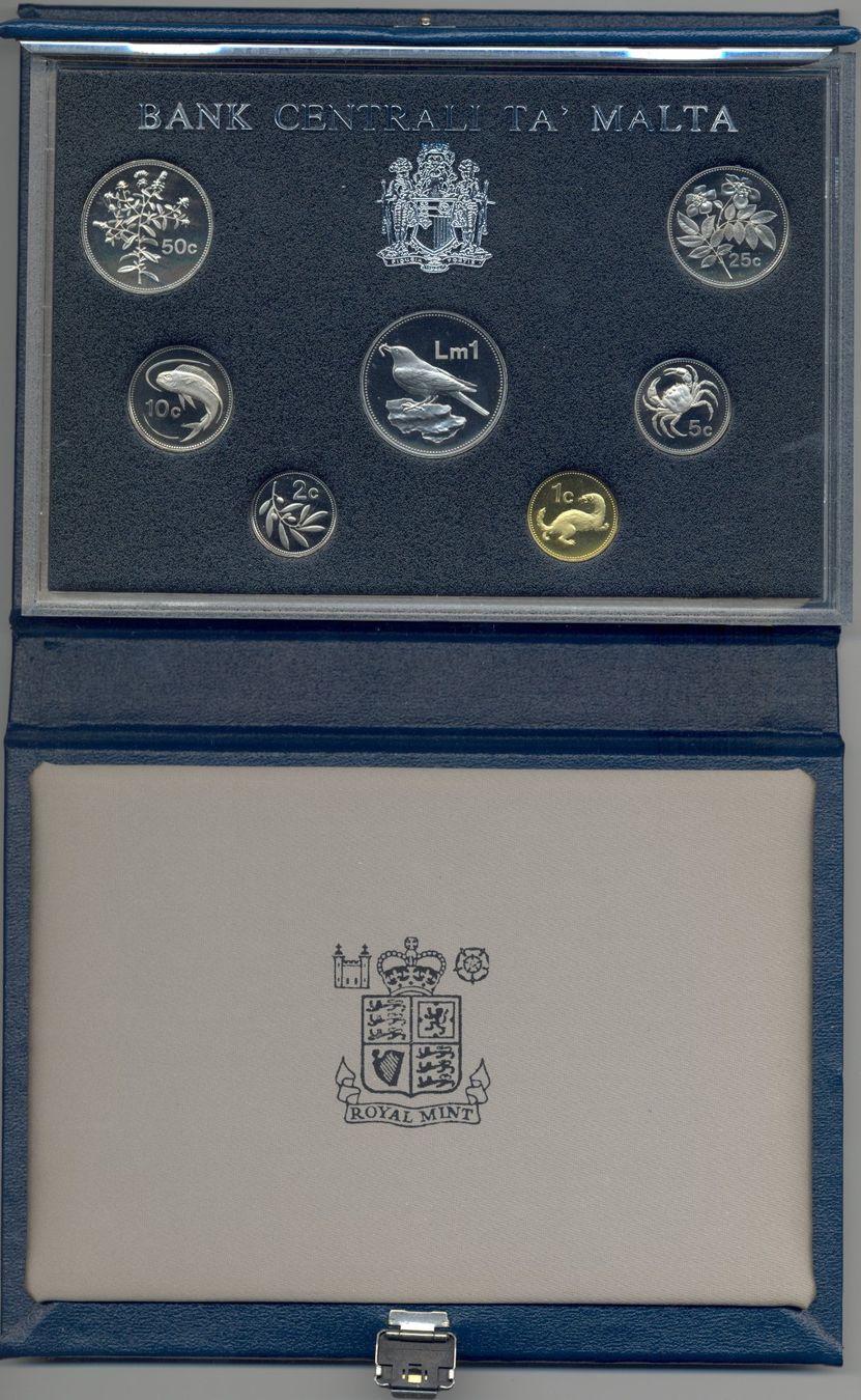 Alle Münzen: Malta Proof Set 1986 im Originaletui KM#PS11 – Neu und originalverpackt aus Au SG von Zogu