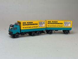 Wiking Mercedes Wechselpritschen Lastzug Kunzendorfer